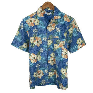 BF224 Mens Edwards Tuff Tested Floral Hawaiian Casual Beach Button Down Shirt XS